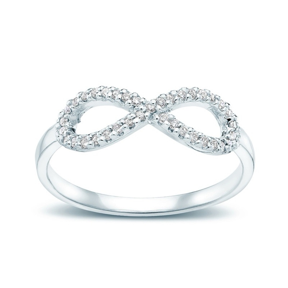 Sterling Silver Diamond Infinity Ring - image 2